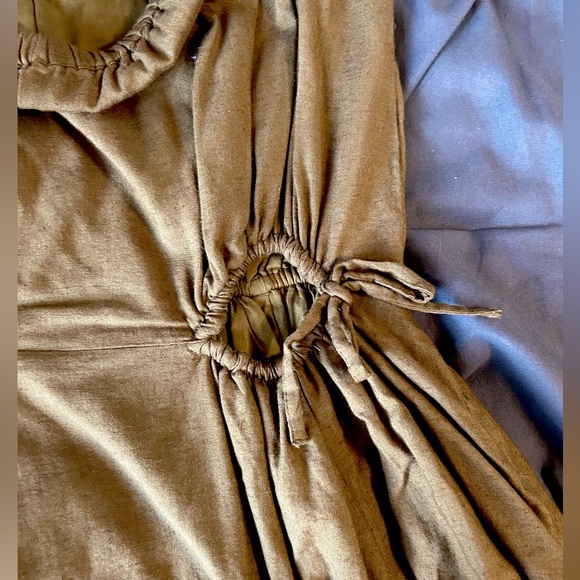 Urban Outfitters Dark Green Babydoll Dress w/ Side Cut Outs - Picture 4 of 4